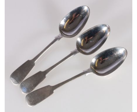 Three dessert spoons plain by R and R, R Keay, Perth c1840