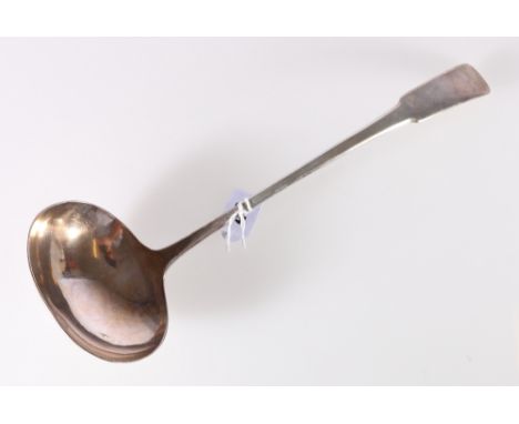 Soup ladle of oar pattern, probably Joseph Sellar, Wick c1820 33cm, 6oz.  CONDITION REPORT: Handle appears in good condition.