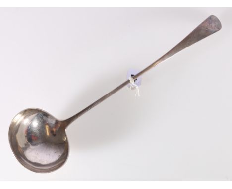 Soup ladle, initialled by James Orr, Greenock c1790, 37cm, 6oz