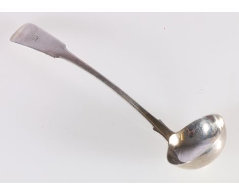 Rare toddy ladle of fiddle pattern initialled by John and Patrick  Riach, Forres c1840. CONDITION REPORT: Marks are ok, initi