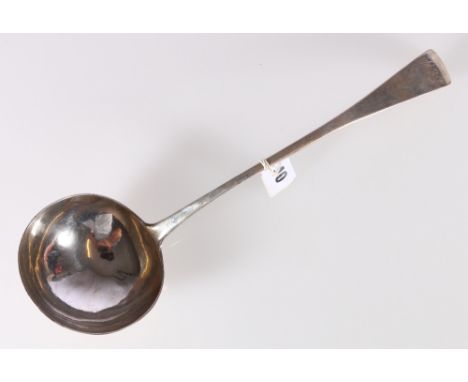 Soup ladle, monogrammed by James Smith c1790, 34cm, Aberdeen, 51/2oz