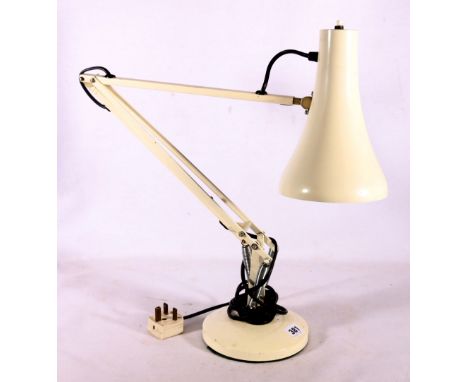 Herbert Terry anglepoise lamp with white body.
