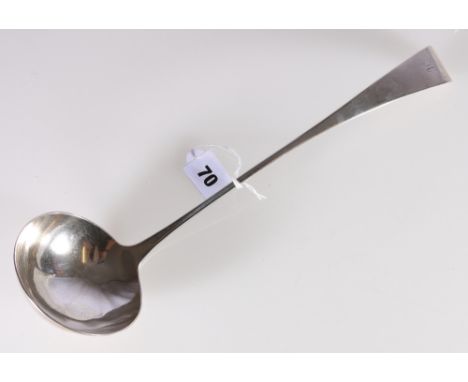 Soup ladle with rounded heel initialled by James Smith, Aberdeen c1810.