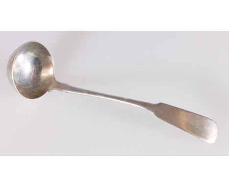 Toddy ladle of fiddle pattern initialled by John Sellar, Wick c1830. CONDITION REPORT: Initials in hallmark are rubbed. Sever