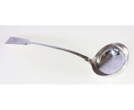 Victorian silver soup ladle, Glasgow 1863 makers mark W & S for Wilson & Sharp, 250g.
