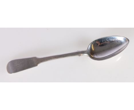Rare dessert spoon of fiddle pattern initialled by John and Patrick  Riach, Forres c1830 CONDITION REPORT: Initialled R. Ware