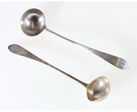 Toddy ladle crested by E.Livingstone Dundee c1820 and another John Allen Dundee, both crested.