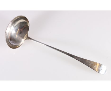 Soup ladle with rounded slightly raised heel initialled by James Erskine, Aberdeen c1800