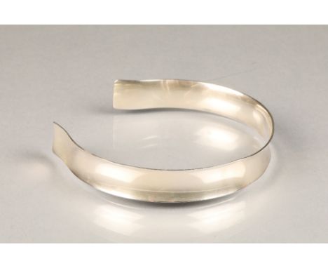 Georg Jensen, a Danish modernist sterling silver neck torque, model No 178, boxed weight 38.7g