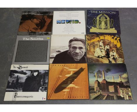 A collection of approximately seventy-four 12-inch records, including Led Zeppelin 'Remasters', The Smiths 'The Peel Sessions