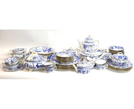 An extensive Royal Crown Derby ‘Mikado’ pattern blue and white dinner, tea and coffee service, with Chinoiserie decoration an