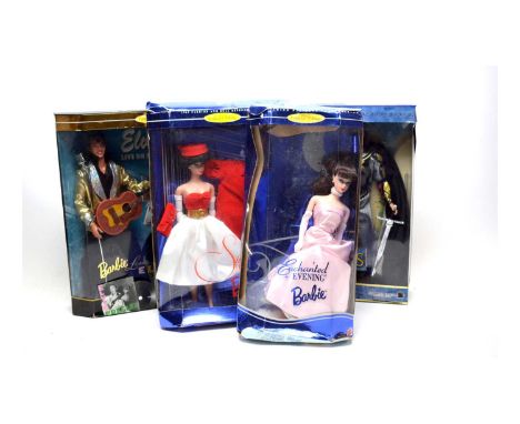 A Mattel Barbie 'Barbie loves Elvis' Collector Edition Elvis: Live on Stage doll gift set, in box; together with other Barbie