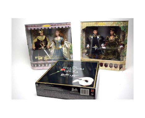 Three various Mattel Barbie Collectibles duo doll sets, including: Ken &amp; Barbie as Romeo &amp; Juliet limited edition set