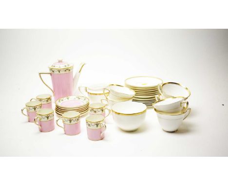 A Royal Worcester ‘Viceroy’ pattern tea service, comprising six tea trios, cream and sugar; together with a Fenton ‘Milo’ cof