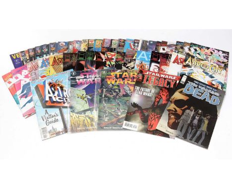 Walking Dead Free Comic Book Day Issue, by Image; Star Wars Legacy, No. 0; and Classic Star Wars, No's. 1 and 2, by Dark Hors