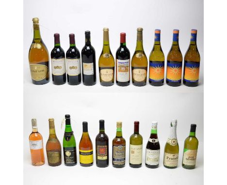 A selection of bottles of wine, including: Domaine de Palejay Rose; Pieroth 1996 Detzemer St. Michael; Shearwater Chardonnay;