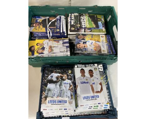 A large selection of Leeds United Football programmes, shipping unavailable