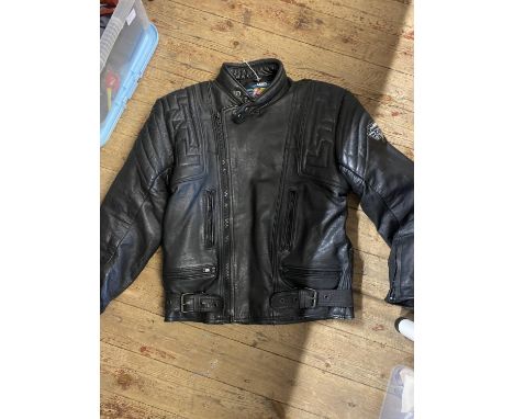 A Akito leather motorbike jacket size 42 