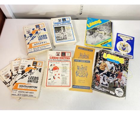 A selection of vintage Leeds United Football programmes from 50's/60's onwards