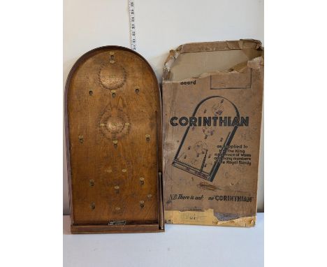 A vintage Corinthian wooden bagatelle, shipping unavailable