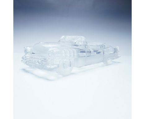 Exquisite Daum crystal sculpture of a 1953 Cadillac convertible, crafted with exceptional artistry and precision. This limite
