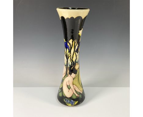 Rare Moorcroft vase features the "Moon Shadows" pattern, designed by renowned artist Kerry Goodwin. The "Moon Shadows" patter