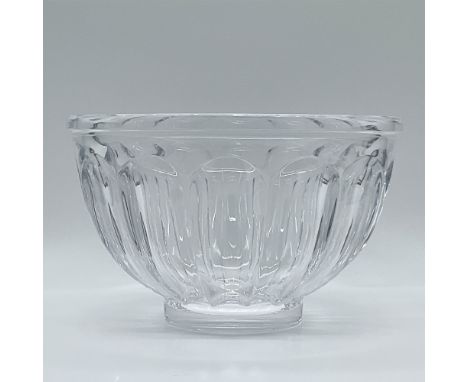 Elegant Orrefors crystal bowl from Sweden, showcasing a timeless design with fluted details along the sides. Crafted from hig