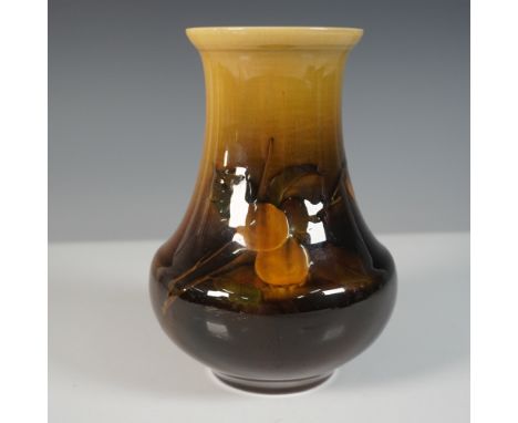 Rookwood Pottery vase in the Standard Glaze, decorated by Harriet Rosemary Strafer. This finely crafted piece features a rich
