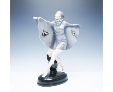 Goldscheider limited edition porcelain figurine titled The Captive Bird, designed by renowned Austrian sculptor Josef Lorenzl