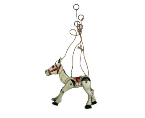 Vintage metal Muffin the Mule puppet, L15cm