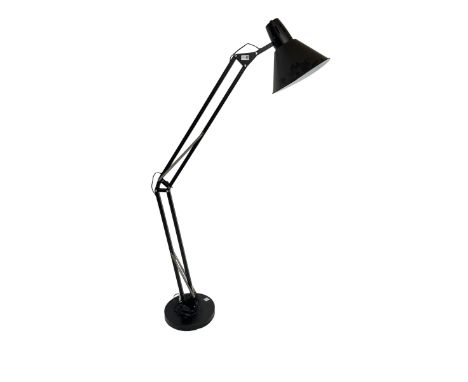 Large angle poise style standard lamp