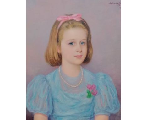 Michael Alexander (Mikhail) Werboff (Ukrainian, 1896-1996), PORTRAIT OF MISS WENDY MERIAN GROSSMAN, oil on canvas, 55 x 45 cm