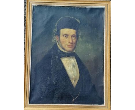 Unsigned, PORTRAIT OF A CLERGYMAN, oil on canvas, framed, 73 x 53 cm 