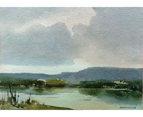 Frank Wilding, THE CALM BEFORE THE STORM, watercolour, 26.5 x 35.5 cm and Fred R. Fitzgerald, MOUNTAIN LAKE SCENE, watercolou