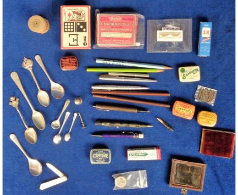 Collectables, a selection of interesting items to include a Victorian Ambrotype of a hand cart (possibly chimney sweep or rag