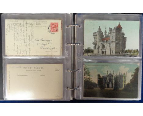 Postcards, Country Houses, a collection of approx. 80 cards of Country Houses in modern album, mostly RPs from Scotland, Irel