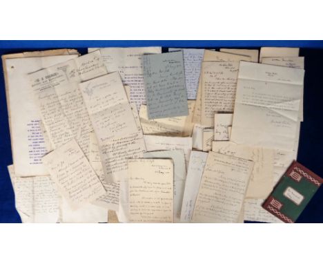 Ephemera, a collection of 50+ letters and reports dating from around 1901/02 relating to arguments regarding the lighting of 