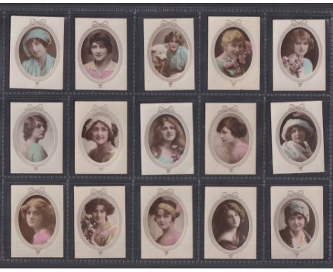 Cigarette cards, Phillips, British Beauties, 'K' size (set, 76 cards) (2 with slight paper adhesion to backs otherwise gd)