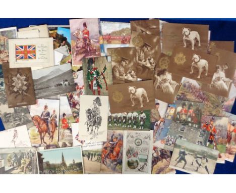 Postcards, Military, a good mixed collection of approx. 110 cards, inc. 12 cards from Birn Bros published Photos and Badges s