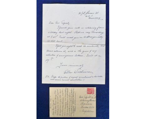 Ephemera, Ellen Wilkinson (1891-1947), one page handwritten letter on House of Commons headed notepaper, to the London Evenin
