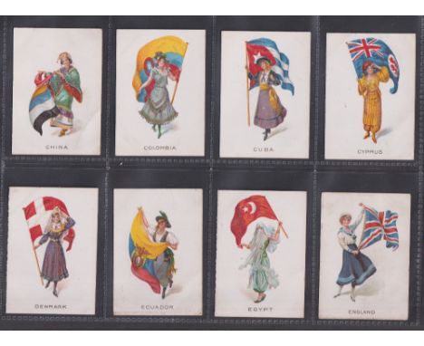 Cigarette cards, BAT (Battle Axe Cigarettes), Women of Nations, 'M' size (set, 50 cards) (gd)