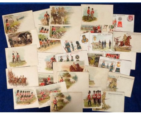 Postcards, Military, a selection of 31 early UK Military vignettes, with 23 Regimental cards mostly illustrated by F O'Beinne