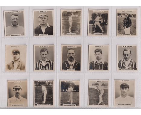 Cigarette cards, Phillips, Cricketers (Pinnace), 'K' size (set, 198 cards plus variation card for no 84c) (mostly vg) (199)