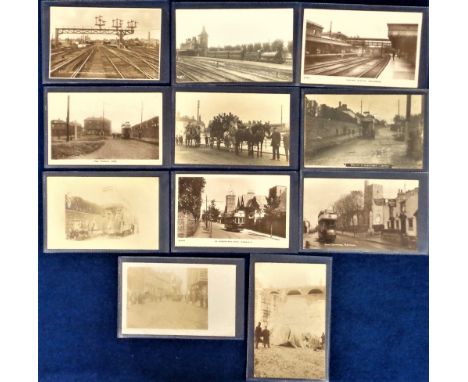 Postcards, Kent, a selection of 11 RPs of Kent, inc. stations at Ashford Junction, Tunbridge Wells and Gravesend (all interio