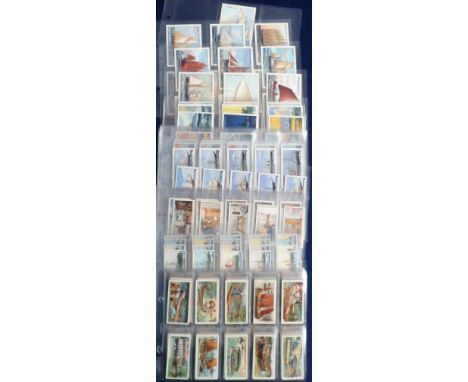 Cigarette cards, Shipping / Naval, 8 sets, Cope's Boats of the World (50 cards, foxing to most backs, fronts gd), Dominion To