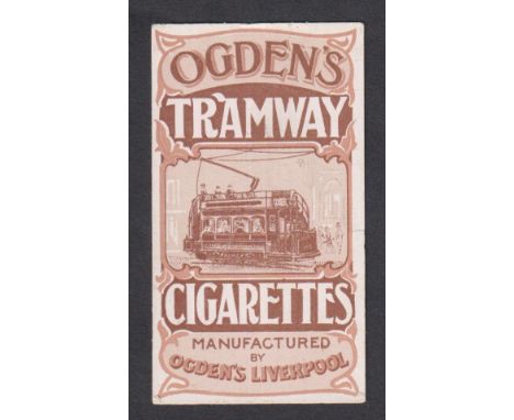 Cigarette card, Ogden's, insert style advertising item, 'Ogden's Tramway Cigarettes' plain back, unrecorded? (gd) (1)
