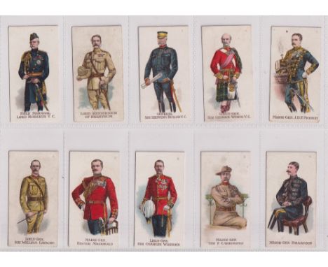 Cigarette cards, Smith's, Boer War Series (Coloured) (set, 50 cards) includes Baden-Powell (gd)