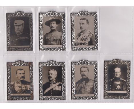 Cigarette cards, Cohen Weenen, Celebrities, Gainsborough II (metal frame) 45 different cards inc. Actresses, Military Persona