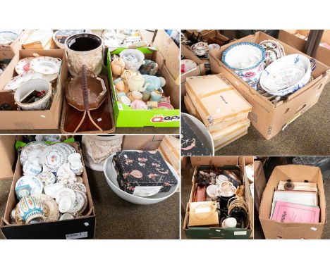 Assorted Ceramics, Glass, Metalwares and other miscellaneous to Include, a Wedgewood dessert service, various Regency porcela