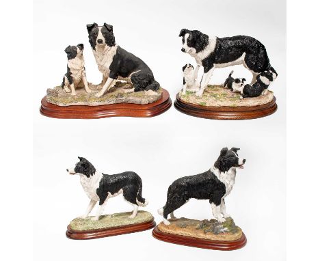 Border Fine Arts Collie Groups Comprising: 'The Understudy', model No. L150, limited edition 35/1500, and 'Border Collie', mo